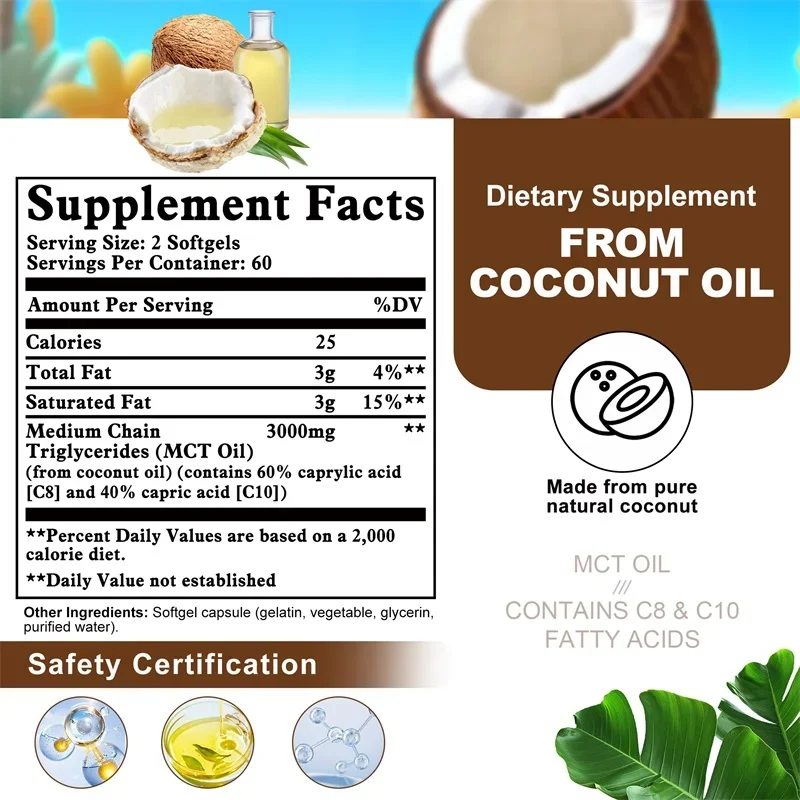 MCT Oil Supplement - Contains  - đánh giá và giá Mct Oil Coconut