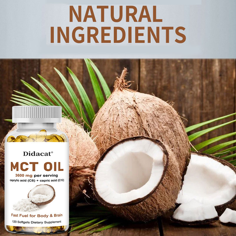 Pure MCT Oil Capsules 3000mg,  - đánh giá và giá Mct Oil Coconut