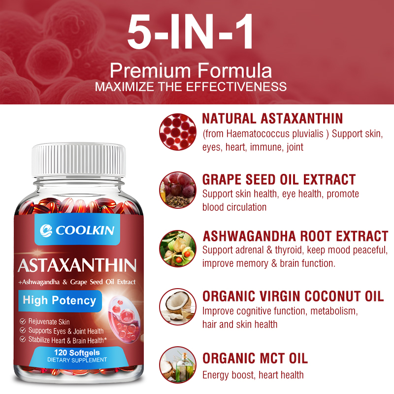 Astaxanthin Supplement with Gr - đánh giá và giá Mct Oil Coconut