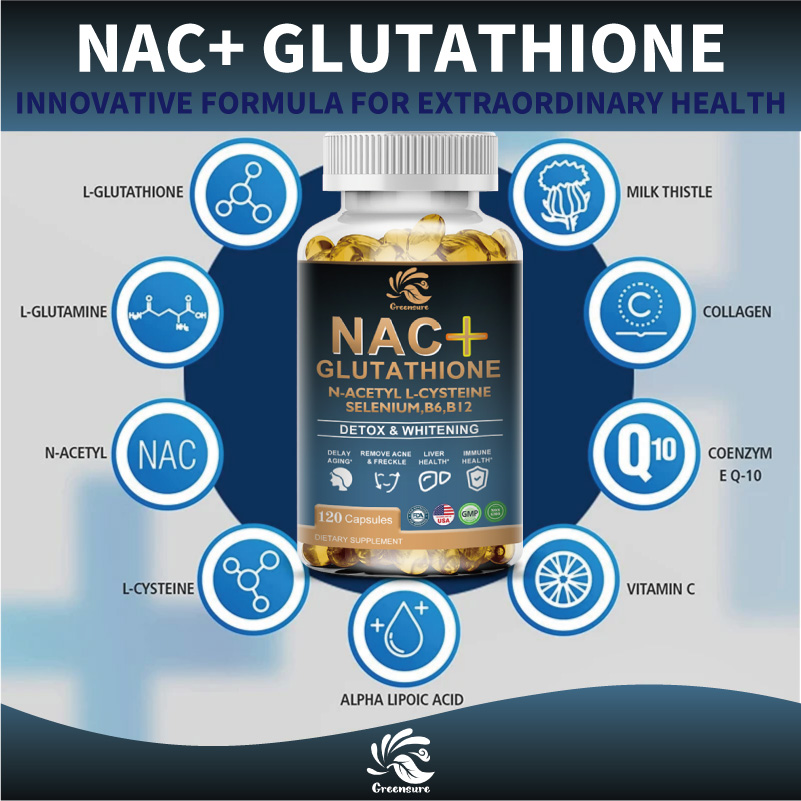Greensure NAC Glutathione Caps - đánh giá và giá Nac N Acetyl Cysteine