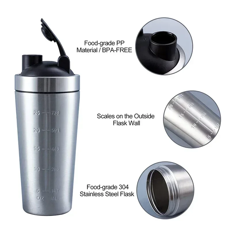 Stainless Steel Protein Shaker - đánh giá và giá Nutrition Of Fitness