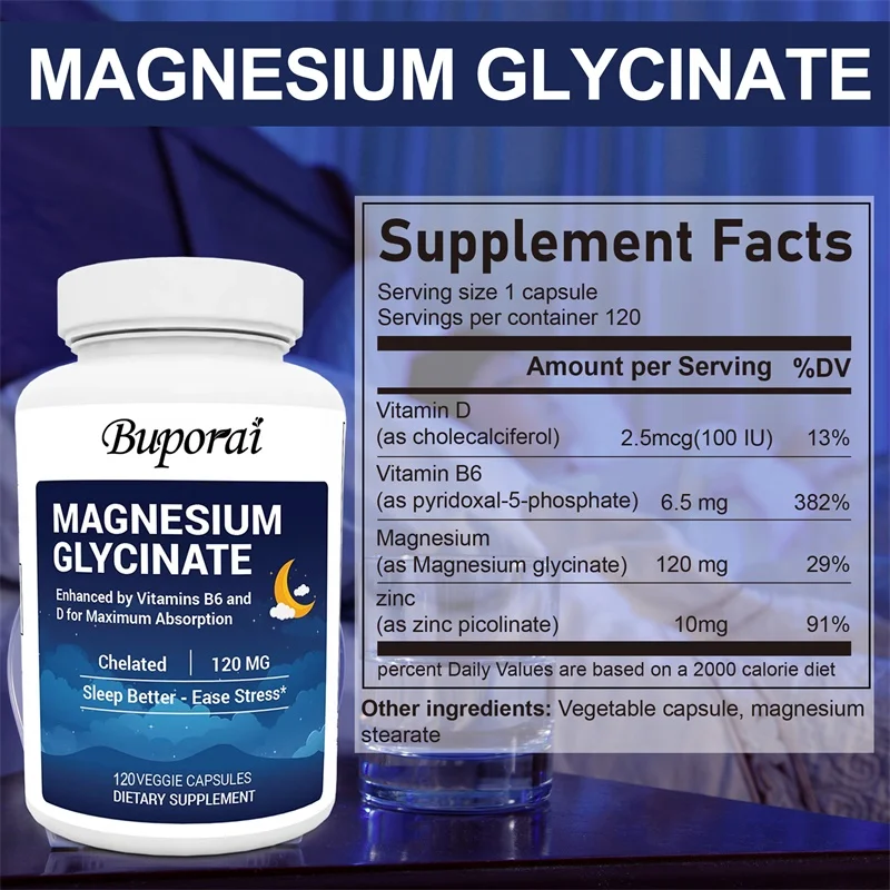 Magnesium Glycinate 120mg Caps - đánh giá và giá Magnesium Glycinate Capsule