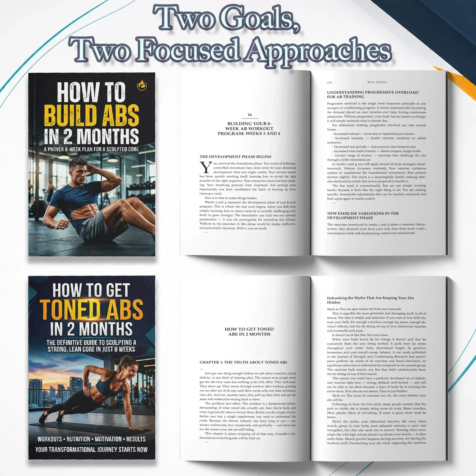 2-Book Abs Training Guide Set  - đánh giá và giá The Nutrition Fitness
